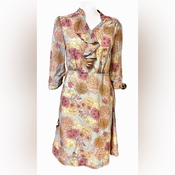 Vintage  JG Hook Floral Dress with Ruffle Detail. - Picture 5 of 9